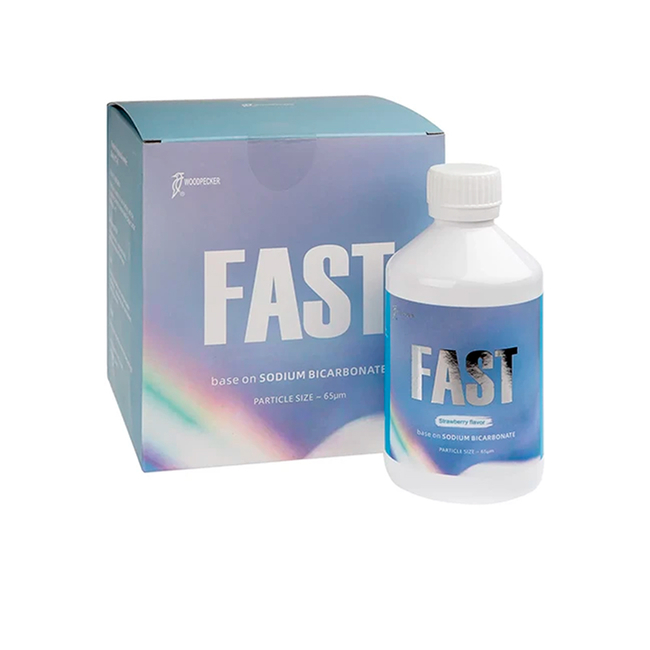 FAST - порошок для наддесневой обработки на основе бикарбоната натрия, 65 мкм, со вкусом персика, 1 шт. | Woodpecker (Китай)