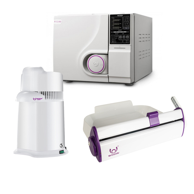 Комплект Woson: автоклав TANZO C23 NEW (23 л) + дистиллятор Drink (4 л) + запечатывающее устройство SEAL 100 (SELINA) | Woson (Китай)