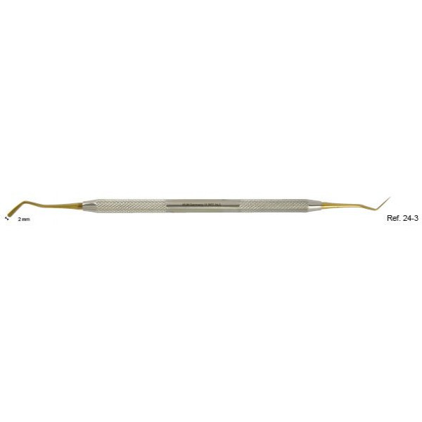 Гладилка обратная, жесткая, 2,0 мм, нитрид титановое покрытие, HLW Dental Instruments (Германия)