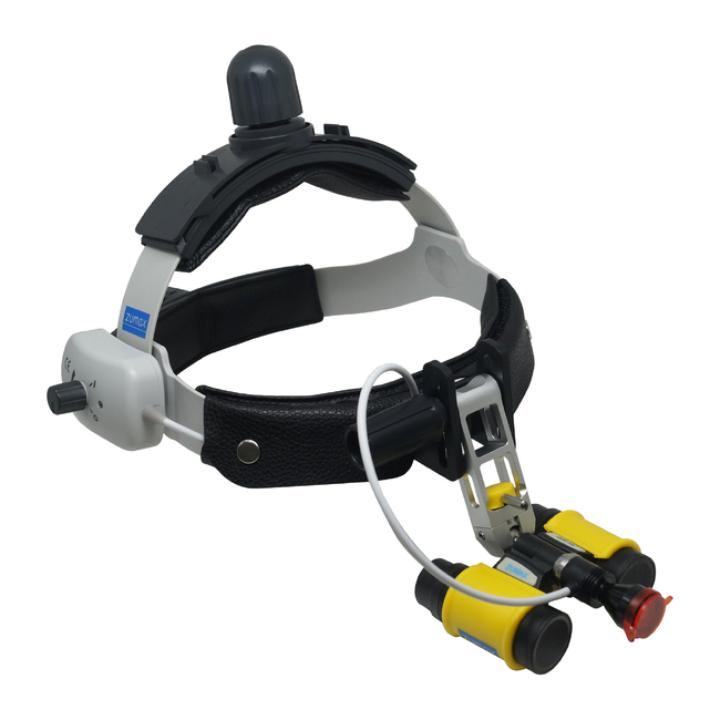 HL8200 - беспроводной налобный светодиодный осветитель в комплекте с бинокулярными лупами SLH, увеличение 4х | Zumax Medical (Китай)