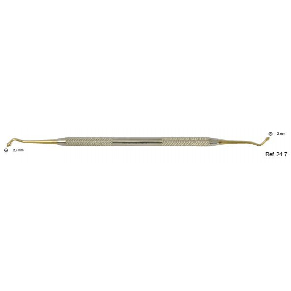 Моделировщик фиссур, 2,5-2,0 мм, нитрид титановое покрытие, HLW Dental Instruments (Германия)